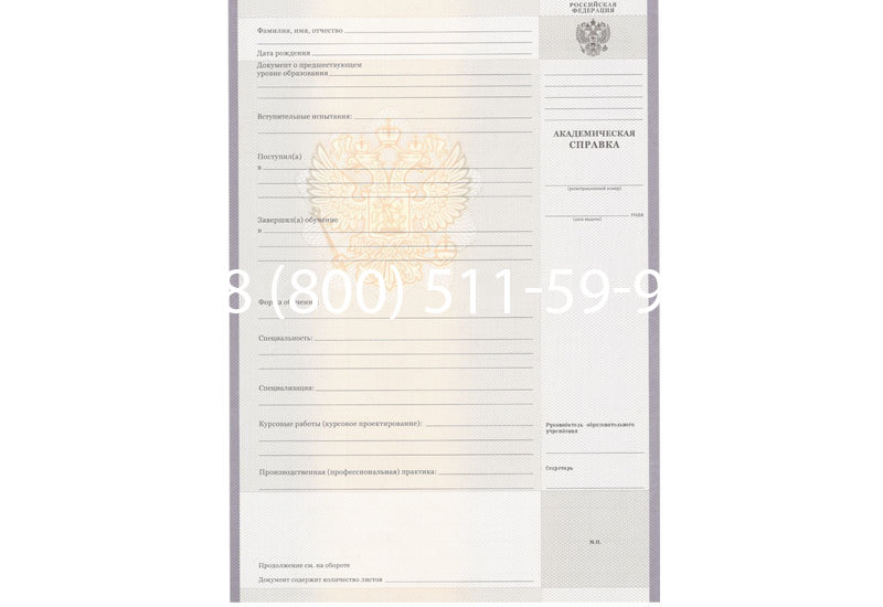 Купить Академическая справка образца 2010-2011 год для колледжа в Махачкале Купить Академическая справка образца 2010-2011 год для колледжа в Махачкале