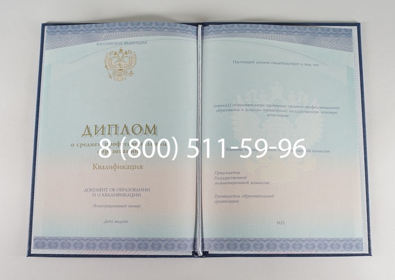 Диплом техникума (Спецбланк) 2014-2024 года в Махачкале
